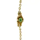 Victorian gold gem bear necklace