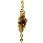 Victorian gold gem bear necklace
