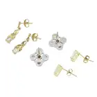 Three pairs of gem-set earrings 