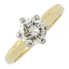 18ct gold diamond single-stone ring