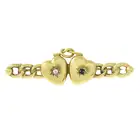 Late 19th century gem & diamond heart brooch