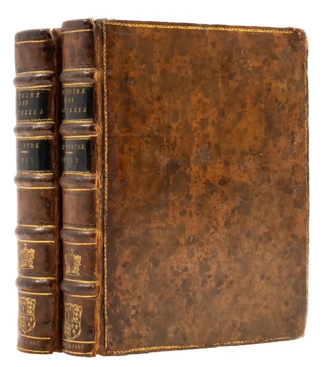 265 West Indies.- Du Tertre (Jean Baptiste) Histoire Generale des Antilles habit&eacute;es par les Fran&ccedil;ois, vol.1 &amp; 2 only (of 4), contemporar...