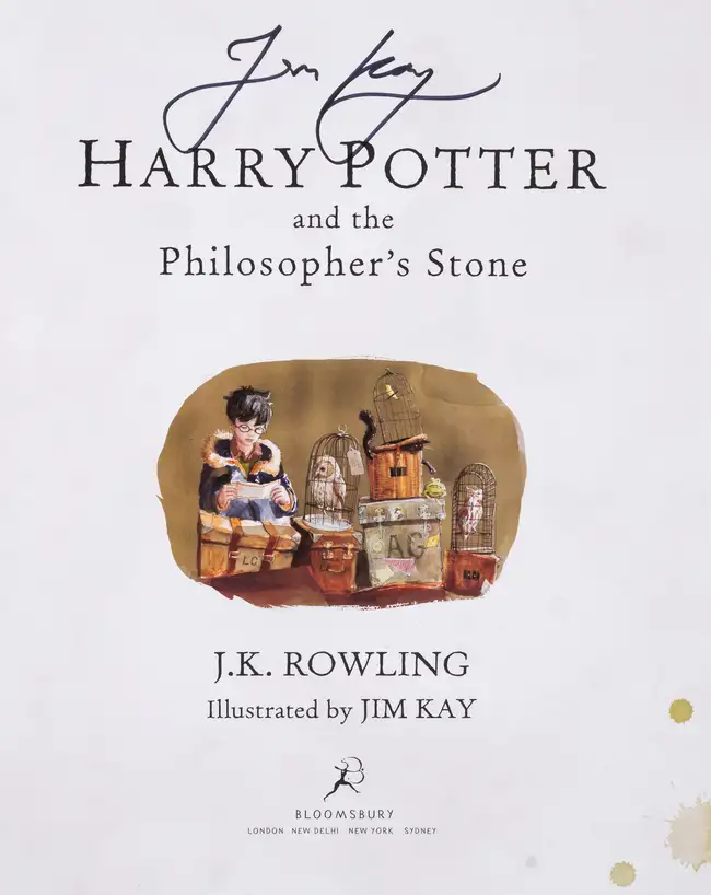156 Rowling (J.K.) Harry Potter and the Philosopher's Stone, first illustrated edition, signed by the illustrator, 2015.