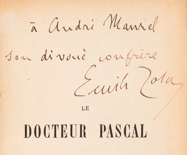 Zola (&Eacute;mile) Lourdes, first edition, signed presentation inscription from the author to Andr&eacute;...
