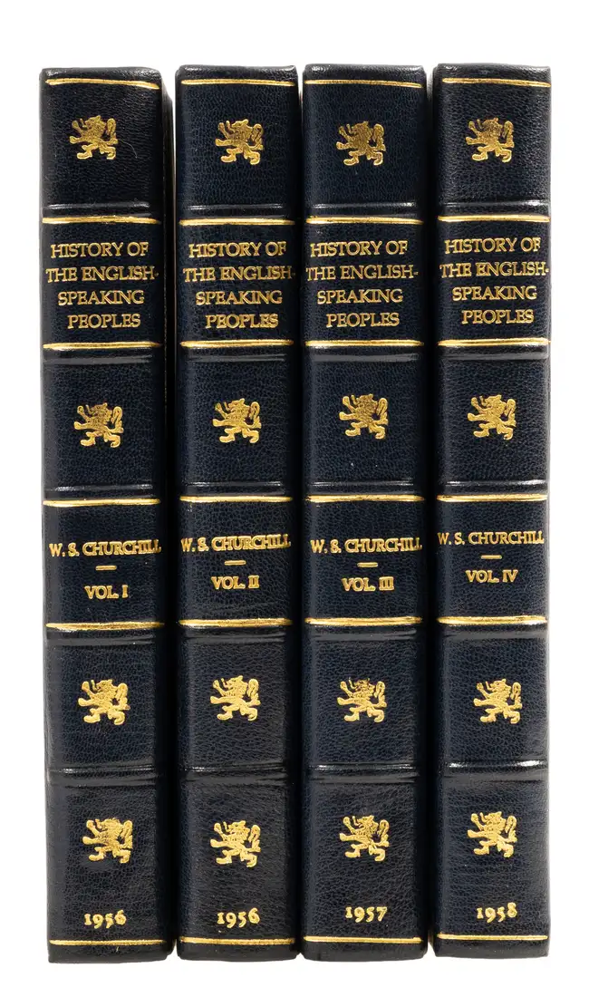 114 Churchill (Sir Winston Spencer) A History of the English Speaking People, 4 vol., first edition, 1956-58.