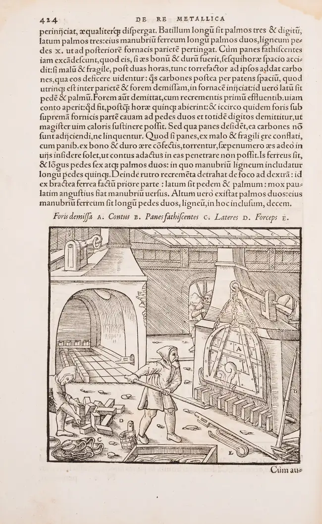 3 Mining &amp; Metallurgy.- Agricola (Georgius) De Re Metallica libri XII...De Animantibus Subterraneis, second edition in Latin, Basel, Hieronymus Frob...