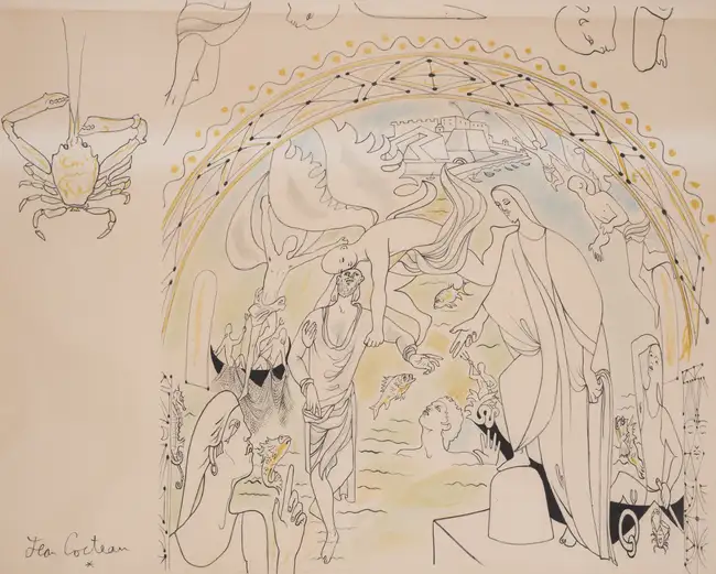 201 Jean Cocteau (1889-1963)
8 plates, from &lrm;La Chapelle Saint-Pierre de Villefranche-sur-Mer&lrm;