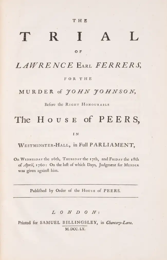 89 Trials.- Chudleigh (Elizabeth, Countess of Bristol) The Trial of Elizabeth Duchess Dowager of Kingston for Bigamy ..., for Charles Bathurst, 1776; and...