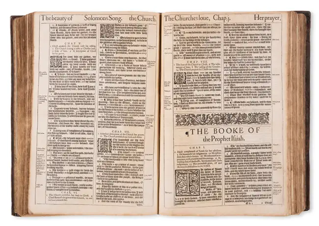 62 Bible, English. Holy Bible (The), Conteyning the Old Testament, and the New: Newly translated out of the Originall Toungues, Robert Barker, 1613.&nbsp...