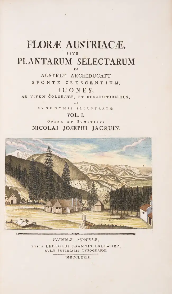 180 Botany.- Jacquin (Nicolai Josephi) Flor&aelig; Austriac&aelig;, sive Plantarum Selectarum in Austri&aelig; Archiducatu, 5 vol., first edition, Vienna,...