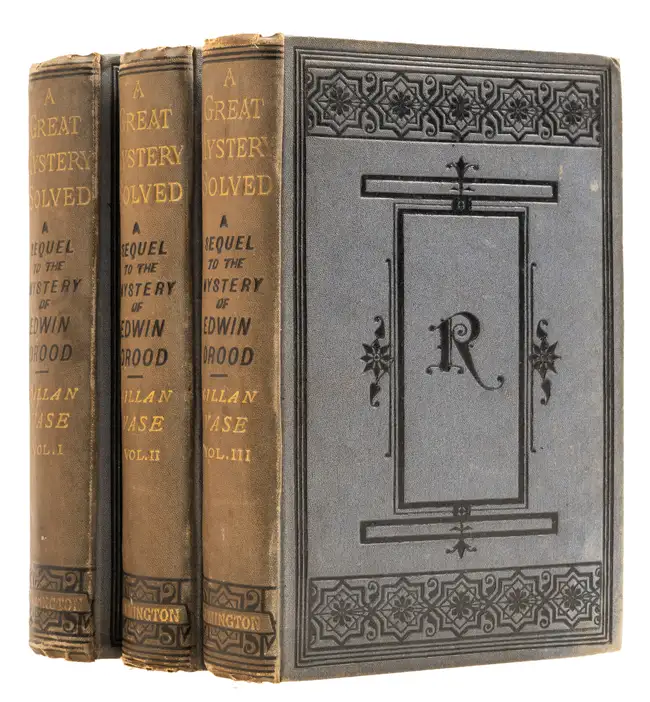 103 Dickens (Charles).- Vase (Gillan) A Great Mystery Solved: Being a Sequel to "The Mystery of Edwin Drood", 3 vol., first edition, 1878.