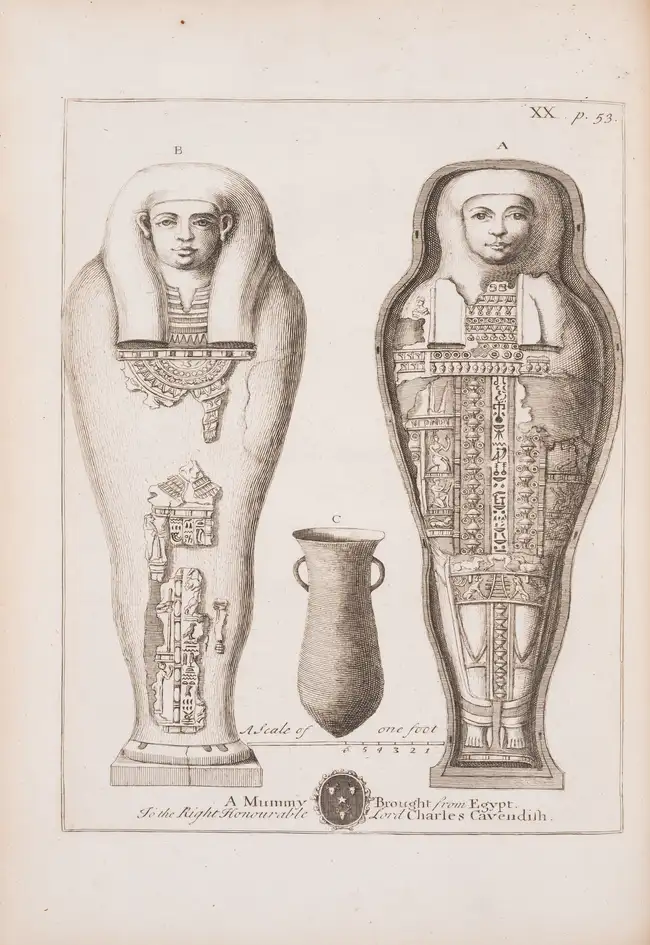 252 Levant.- Pococke (Richard) A Description of the East, and some other Countries, 3 parts in 2 vol., contemporary diced calf, gilt, for the Author, by W...