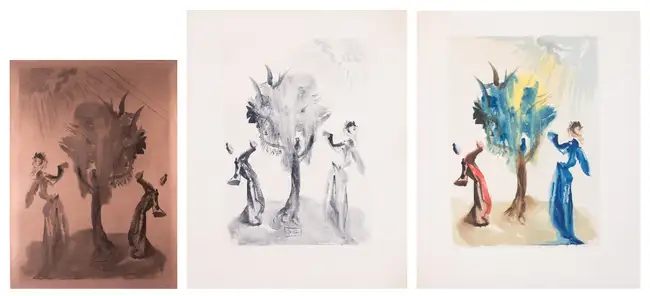 10 Salvador Dal&iacute; (1904-1989) Purgatory Canto 24, from La Divine Com&eacute;die (Field p.196; M&amp;L 1096)