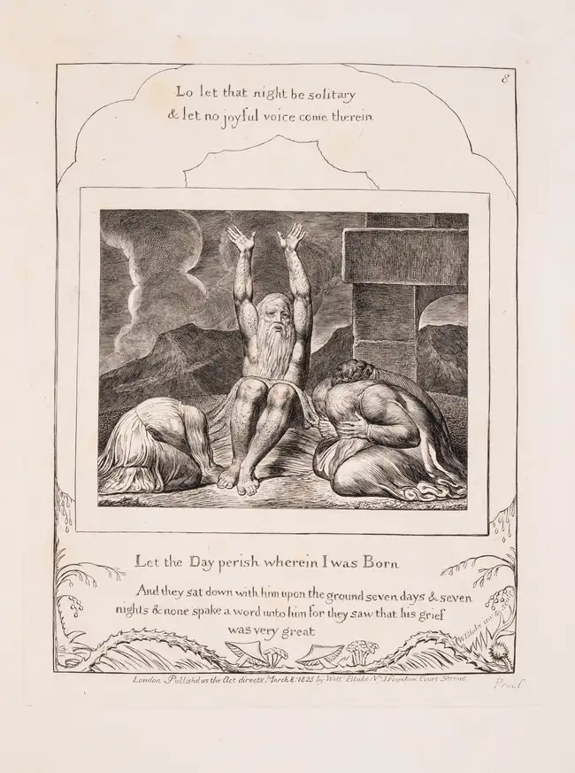 97 Blake (William) Illustrations of the Book of Job, one of 215 first issue "Proof" copies, this one of 65 copies on "French" paper, Published by the Aut...