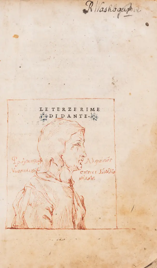 8 Dante Alighieri. Le Terze Rime, first Aldine edition, second issue, [Venice], [Aldus Manutius], 1502