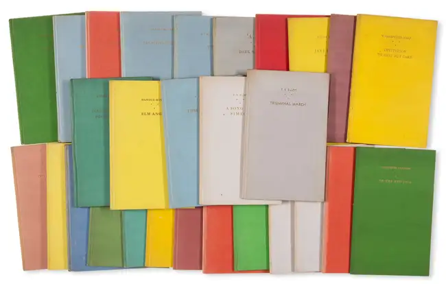 129 Eliot (T.S.) A Song for Simeon, 1928; Triumphal March, 1931 &sect; Yeats (W.B.) Three Things, 1929, first editions, each one of 500 copies signed by t...