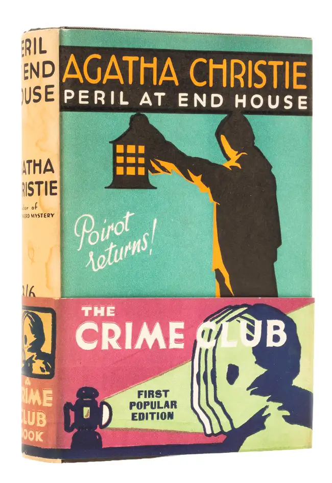 121 Christie (Agatha) Peril at End House, first edition, variant black cloth, later dust-jacket, The Crime Club, 1932