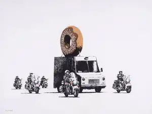 9 Banksy (b.1974) Donuts (Chocolate) (Signed)
