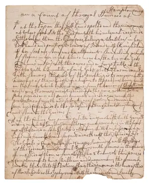 Hampton&nbsp; Court.- An a count of the Royal Staircase at Hampton Court [& Account of 24 rooms in Hampton Court], manuscript, [18th century]; and another 
