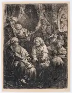 302 Rembrandt Harmensz. van Rijn (1606-1669) Joseph telling his Dreams; and three other Rembrandt etchings (4)
&nbsp;