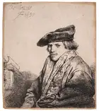 300 Rembrandt Harmensz. van Rijn (1606-1669) Young man in a velvet cap (Petrus Sylvius?)
