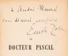 Zola (&Eacute;mile) Lourdes, first edition, signed presentation inscription from the author to Andr&eacute;...