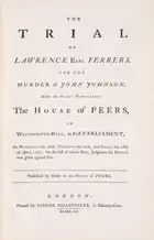 89 Trials.- Chudleigh (Elizabeth, Countess of Bristol) The Trial of Elizabeth Duchess Dowager of Kingston for Bigamy ..., for Charles Bathurst, 1776; and...