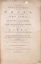 89 Trials.- Chudleigh (Elizabeth, Countess of Bristol) The Trial of Elizabeth Duchess Dowager of Kingston for Bigamy ..., for Charles Bathurst, 1776; and...