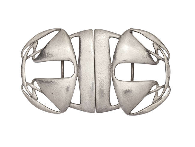 
	
		Archibald Knox (1864-1933), a Liberty & Co Arts and Crafts silver buckle
		Mark of...