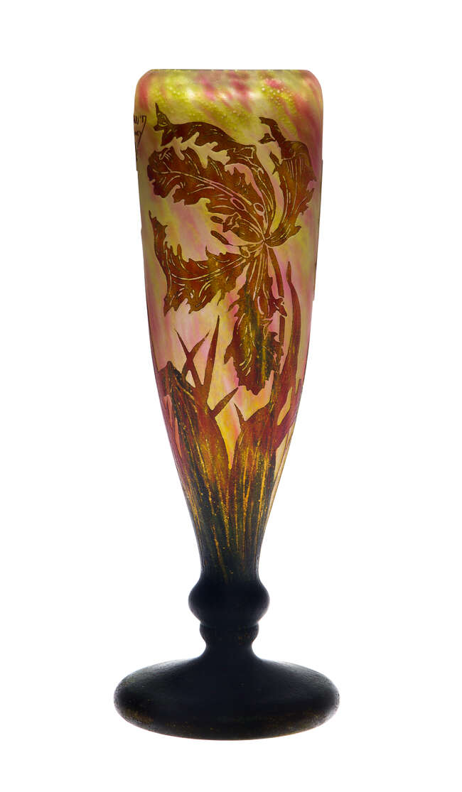 
	
		Daum, a vitrified cameo glass vase
		c.1910, signed in cameo Daum Nancy with Cross of...