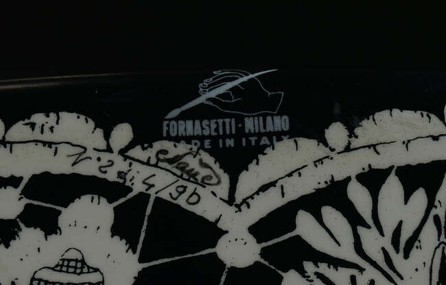 
	
		Piero Fornasetti (Italian 1913-1988), a &#39;Tavola apparecchiata&#39; dining table       
		