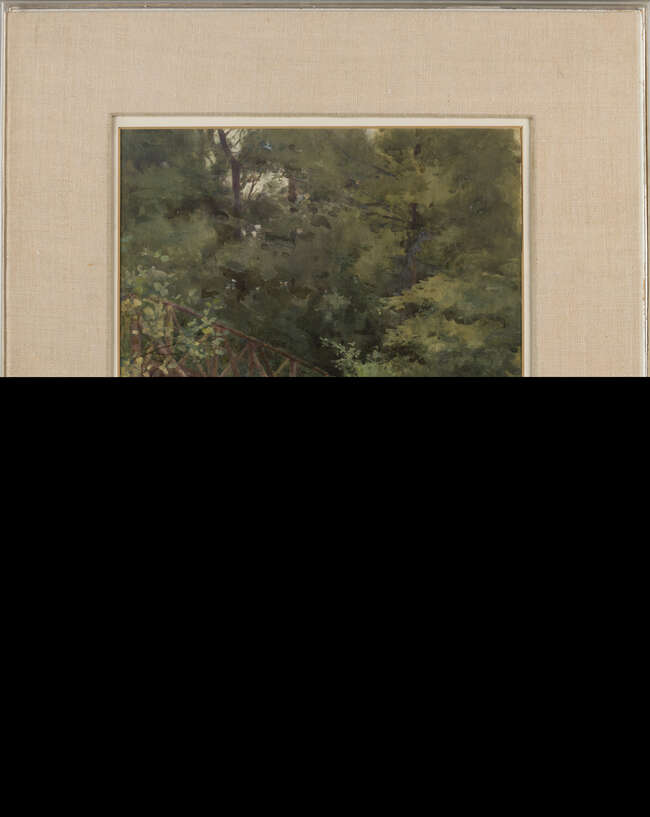 
	
		Mildred Anne Butler, RA, RWS, 
		Irish 1858-1941- 
		View of a garden; and View of a...