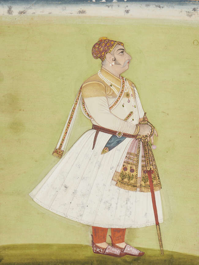 
	
		Portrait of Maharaja Gaj Singh, Jodhpur, Rajasthan, North India, late 18th century,...
