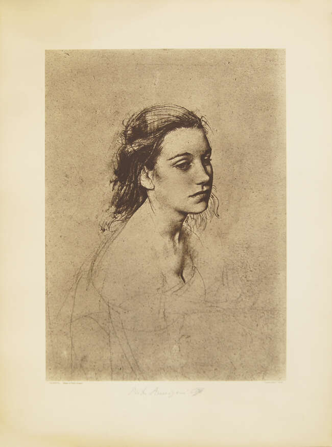 
	
		Pietro Annigoni, Italian 1910-1988- Studio per Cristo Deposto; offset lithograph, signed...