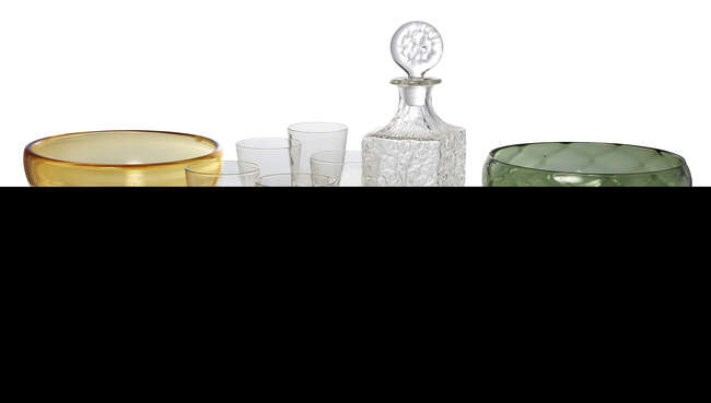 
	
		Geoffrey Baxter (British 1922-1995), a Whitefriars &#39;Glacier&#39; decanter and stopper
		