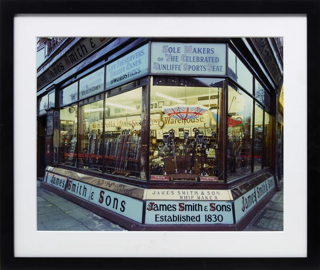 Jim Dow,American b. 1942-
Silver's Electrics (Interior), Soho, London, 1993; James Smith Stick Shop,...