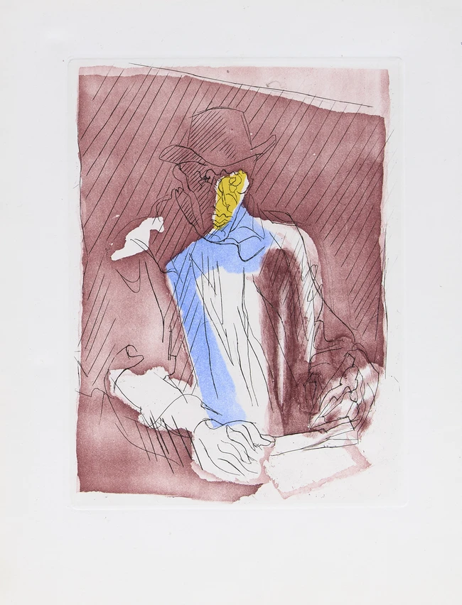 Jacques Villon, French 1875-1963, Portrait of an Artist; Two Cubist Vases; Homme Prêchant;...