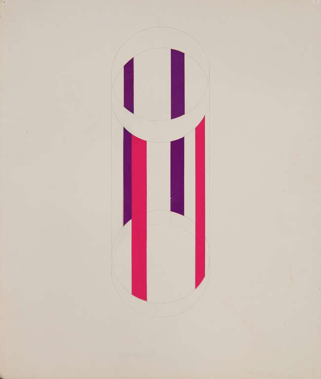 Francis Carr, 
Hungarian/British 1919-2013- 
Two makes one, 1967; 
collage and pen and black ink on...