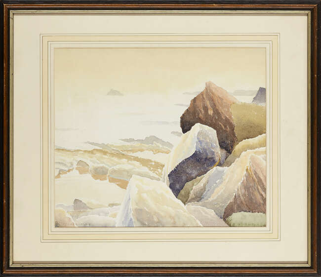 Ernest Eric Newton, British 1901-1970- Rocquaine; watercolour on paper, signed lower right 'E....