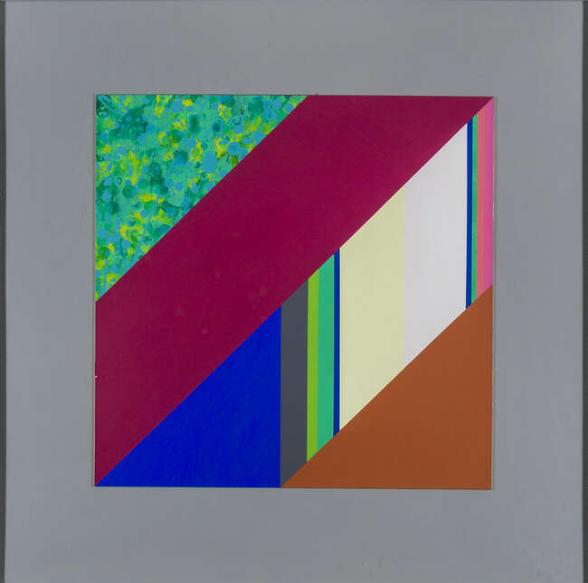 
	
		Michael Tyzack, 
		British 1933-2007 - 
		 
		Diagonal No.1, 1971; 
		 
		acrylic on...