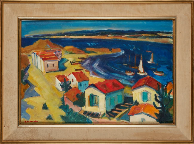 To Be Sold with No Reserve: Robert Leboucher, French 1919-2017 - Village au bord de la mer; ...
