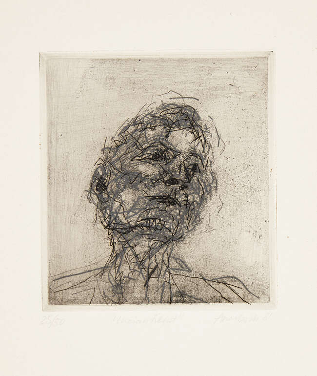
	
		Frank Auerbach,
		British/German b.1931-
		 
		Six Etchings of Heads [Marlborough...