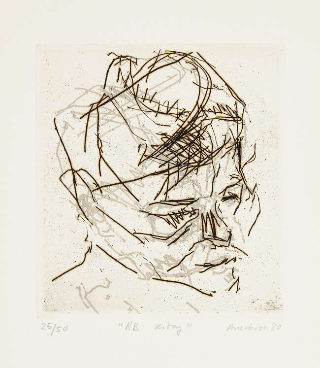
	
		Frank Auerbach,
		British/German b.1931-
		 
		Six Etchings of Heads [Marlborough...