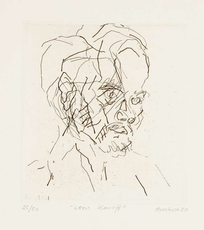 
	
		Frank Auerbach,
		British/German b.1931-
		 
		Six Etchings of Heads [Marlborough...