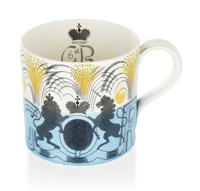 
	
		Eric Ravilious (1903-1942) for Wedgwood, 
		 
		Commemorative mug to celebrate the...