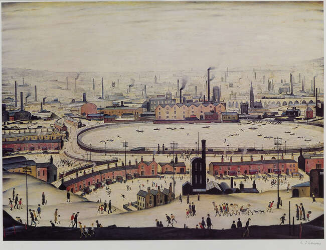 
	
		Laurence Stephen Lowry RBA RA, 
		British 1887-1976-
		 
		The Pond, 1974;
		 
		