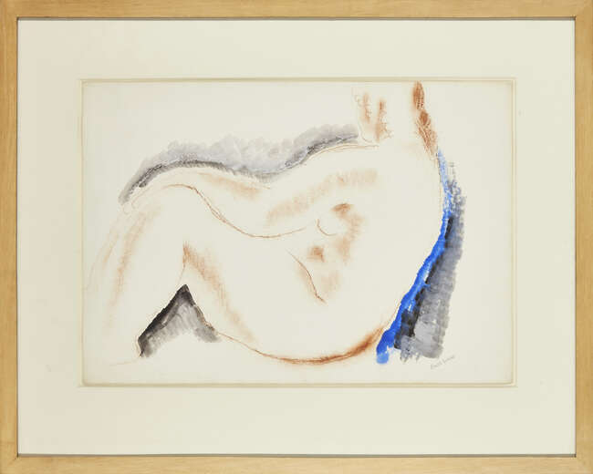 
	
		Frank Dobson RA, 
		British 1886-1963 - 
		 
		Seated Nude, c.1935; 
		 
		red chalk...