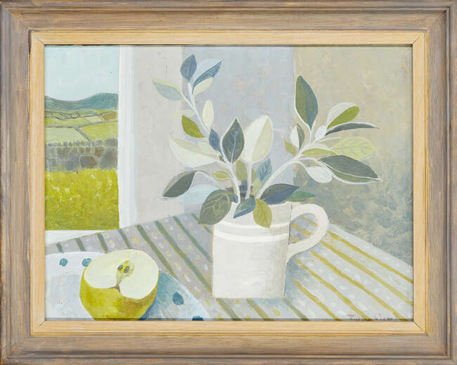 
	
		Biddy Picard, 
		British b.1922 - 
		 
		Grey Jug with Apple; 
		 
		acrylic on...