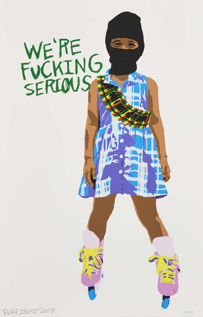 
	
		BORF (John Tsombikos),
		American b.1987-
		 
		We&#39;re Fucking Serious, 2007;
		 
		