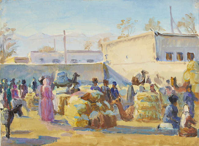 
	
		Sergej Aleksandrovic Luciskin,
		Russian 1902-1989-
		 
		At the beach, 1963; City Scene...